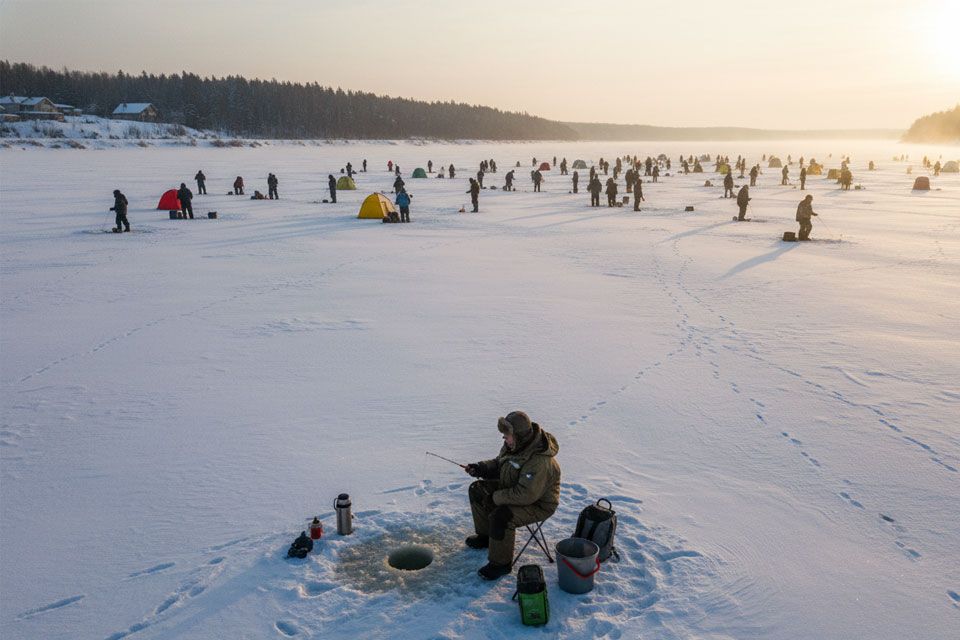 Descubra los mejores lagos de Argentina para pescar en el hielo